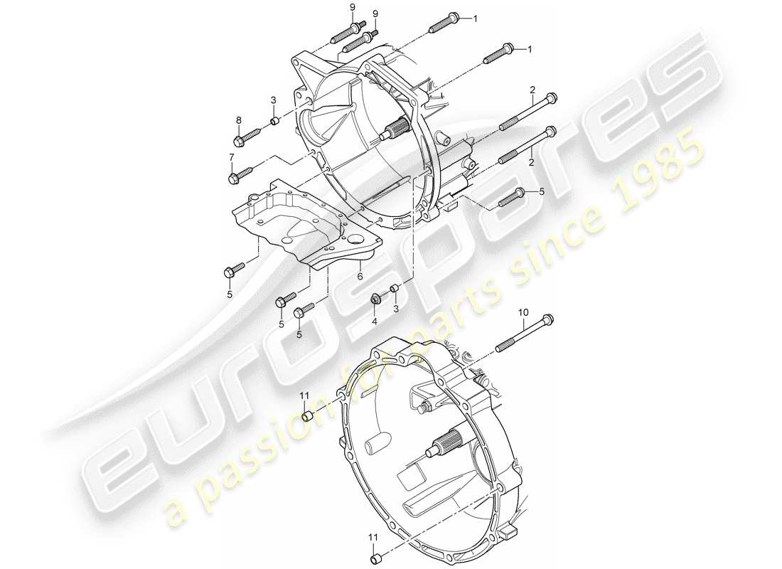 porsche cayenne (2007) mounting parts for engine and part diagram