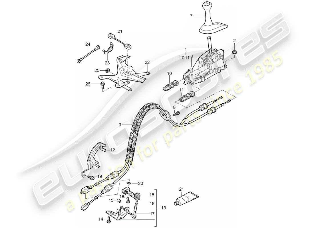 porsche cayman 987 (2006) transmission control part diagram