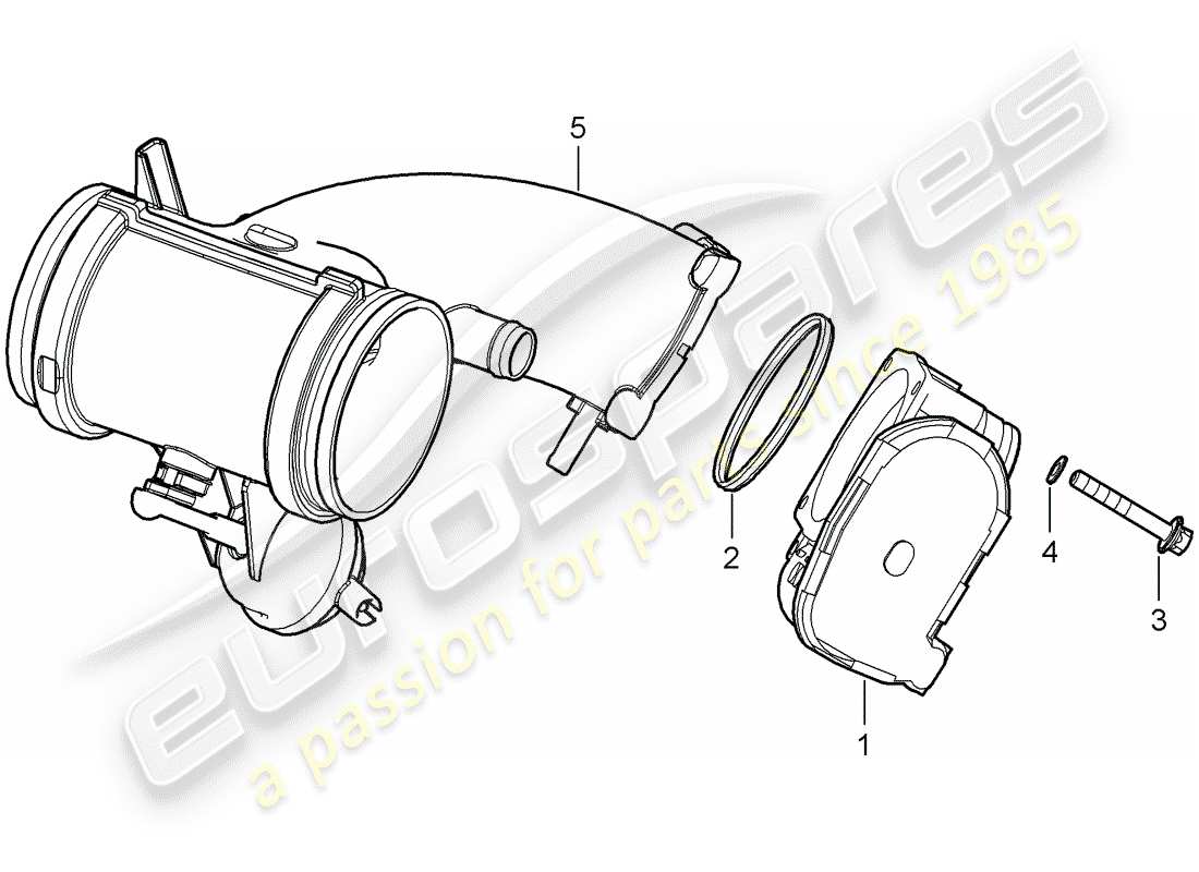 porsche cayman 987 (2006) throttle body part diagram