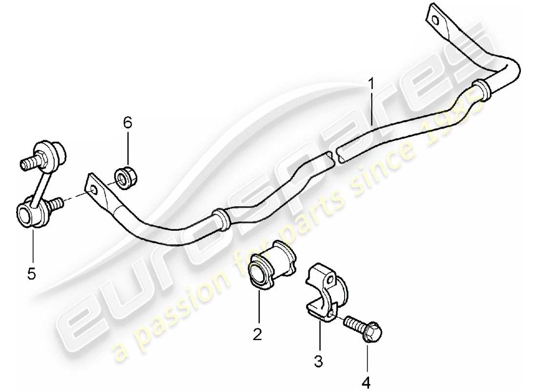 porsche 997 (2005) stabilizer part diagram