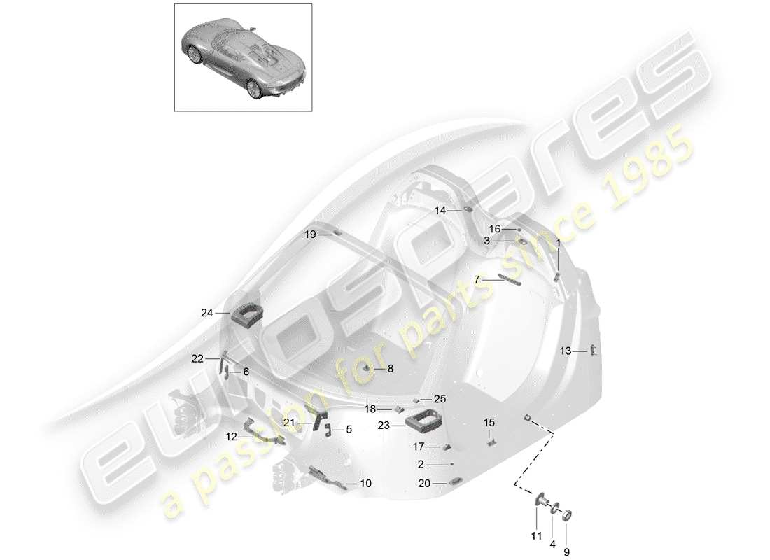 porsche 918 spyder (2015) special repair concept parts diagram
