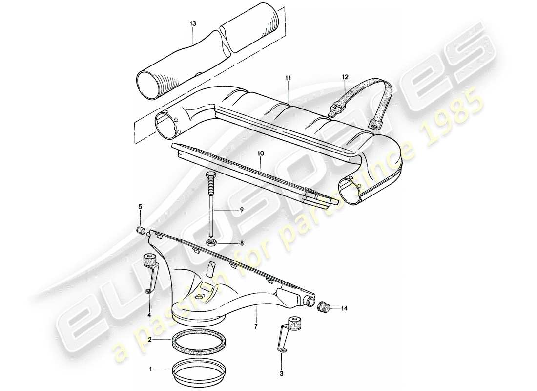 porsche 928 (1981) air cleaner parts diagram