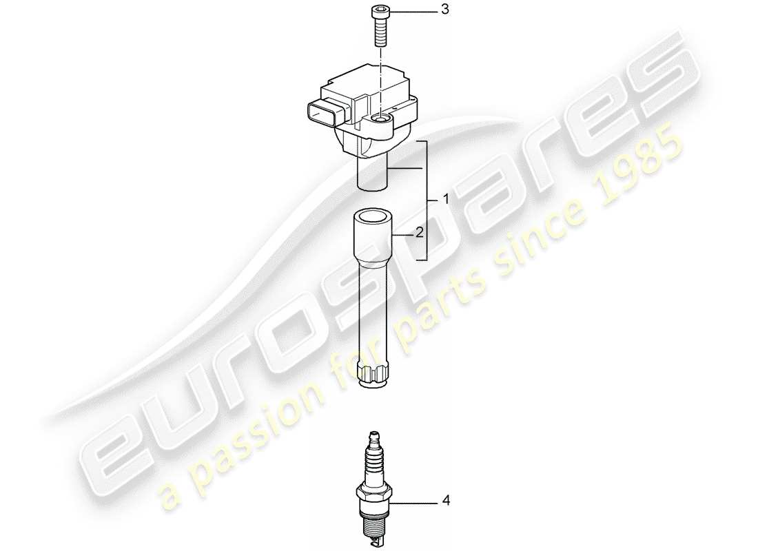 porsche cayman 987 (2006) ignition system parts diagram