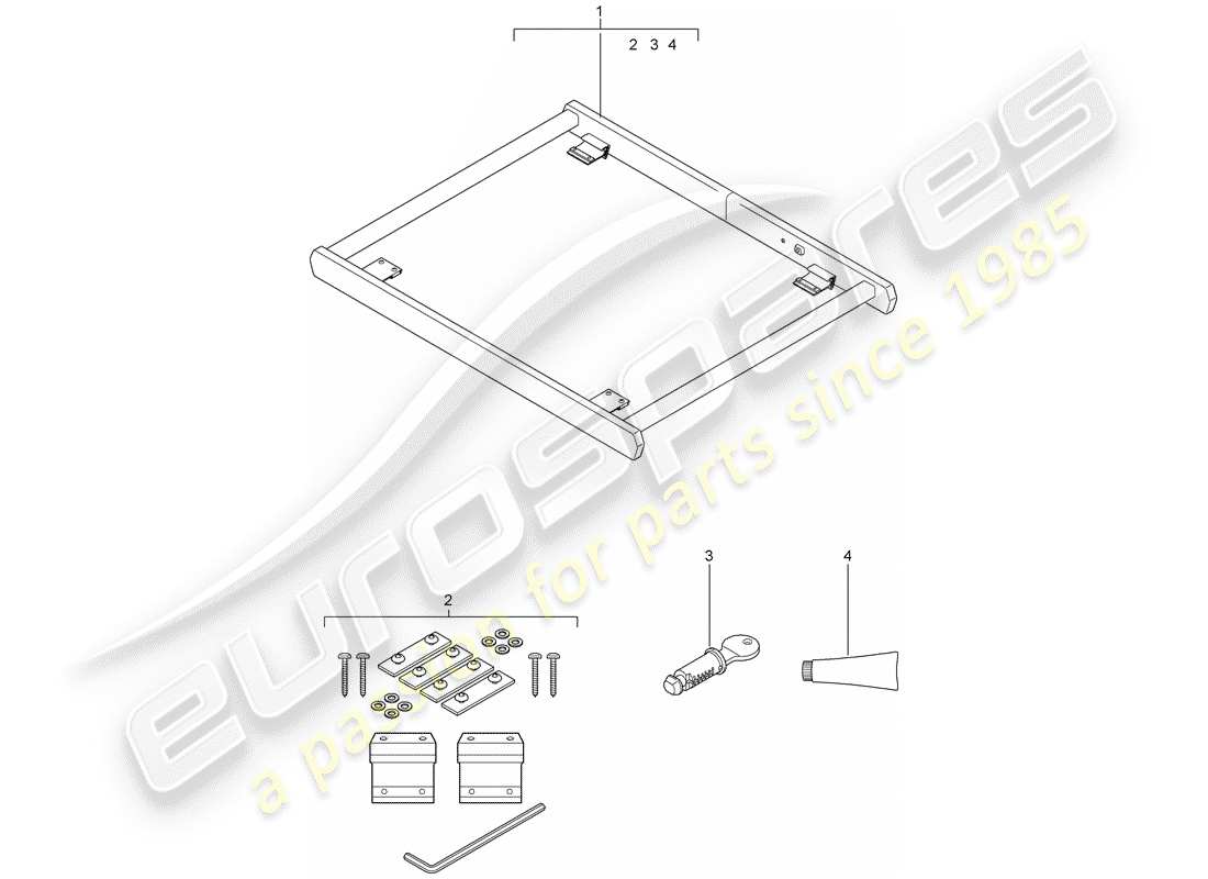 porsche tequipment cayenne (2010) loading aid for part diagram