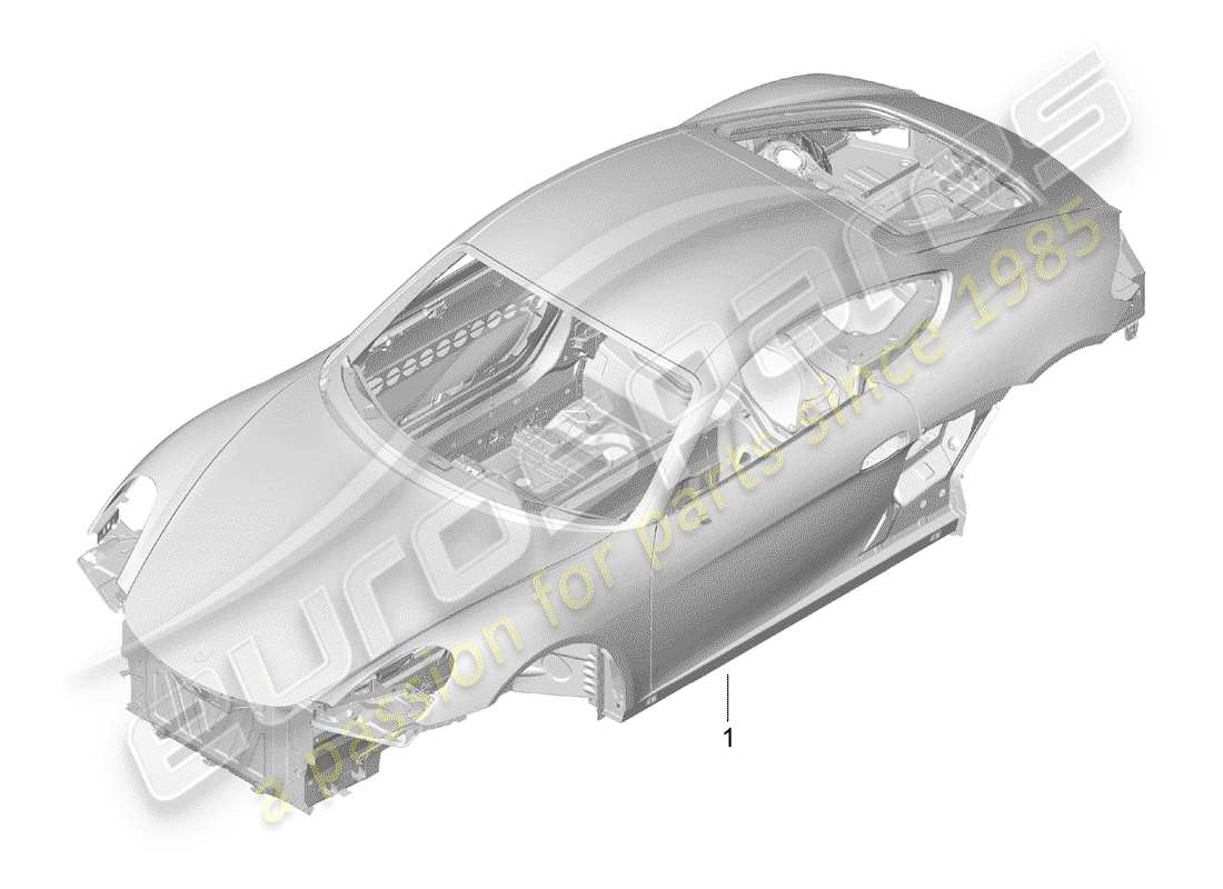 porsche cayman 981 (2016) car body part diagram