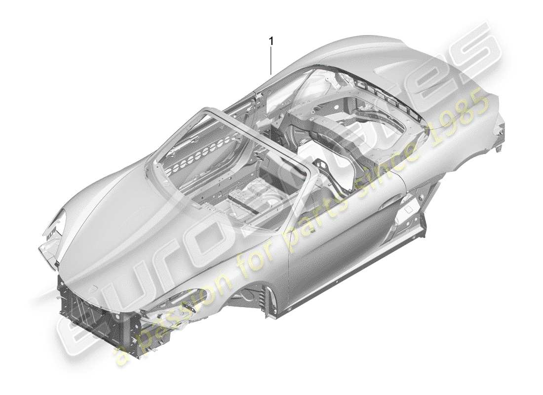porsche 718 boxster (2018) car body parts diagram