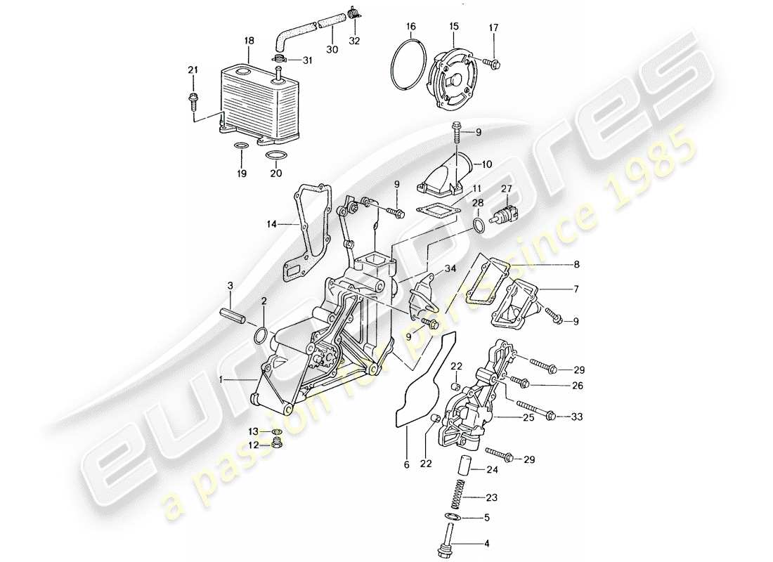 porsche 996 (2000) oil pump part diagram