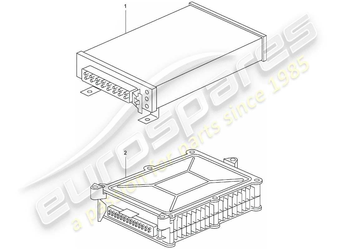 porsche replacement catalogue (1993) control units part diagram