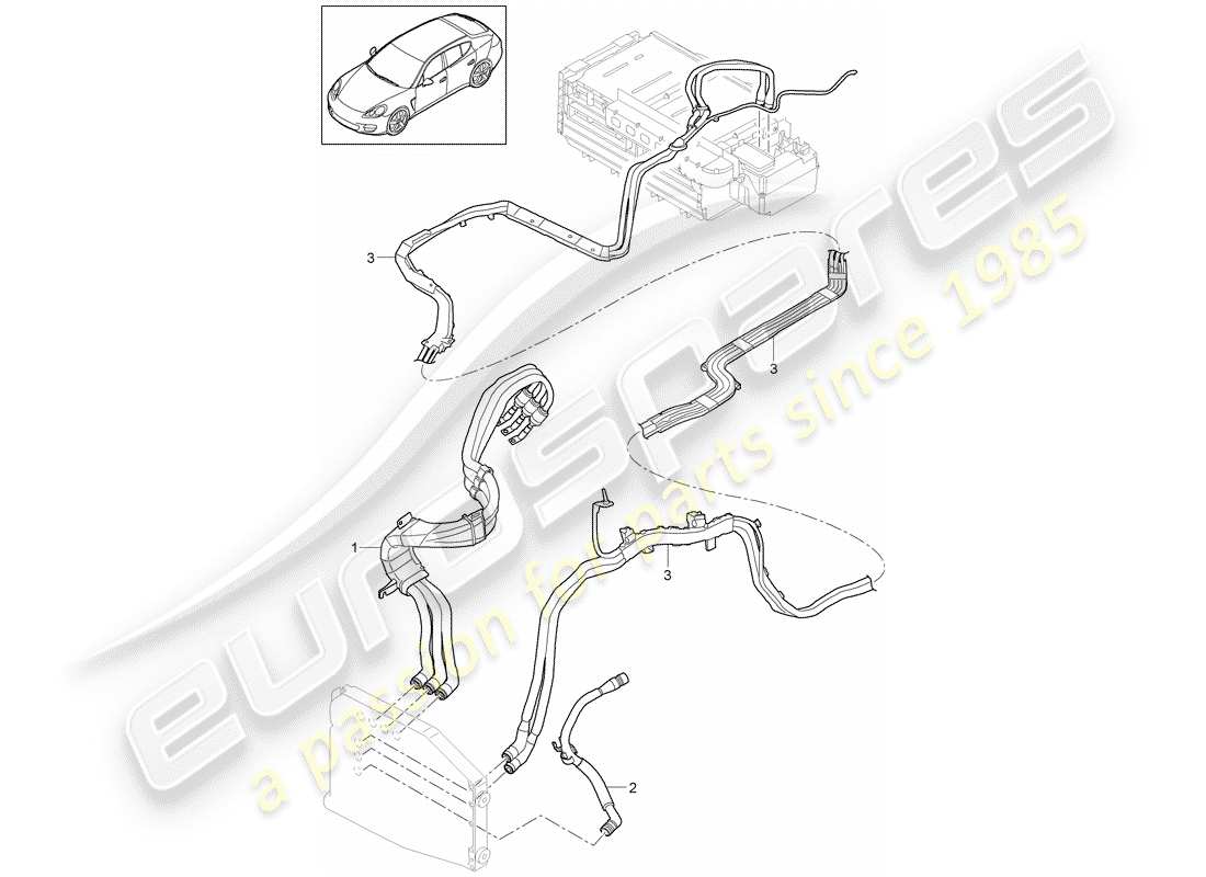 porsche panamera 970 (2016) hybrid part diagram