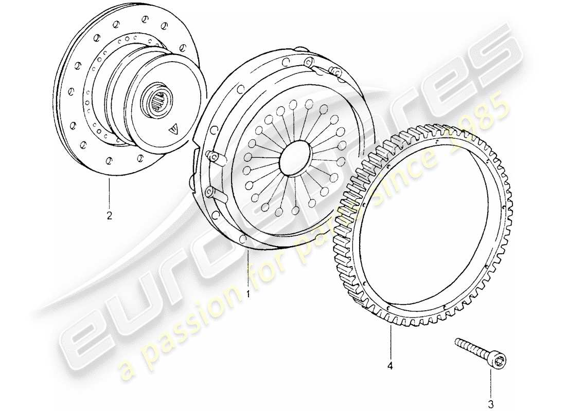 porsche 964 (1993) clutch - d - mj 1989>> - mj 1989 part diagram