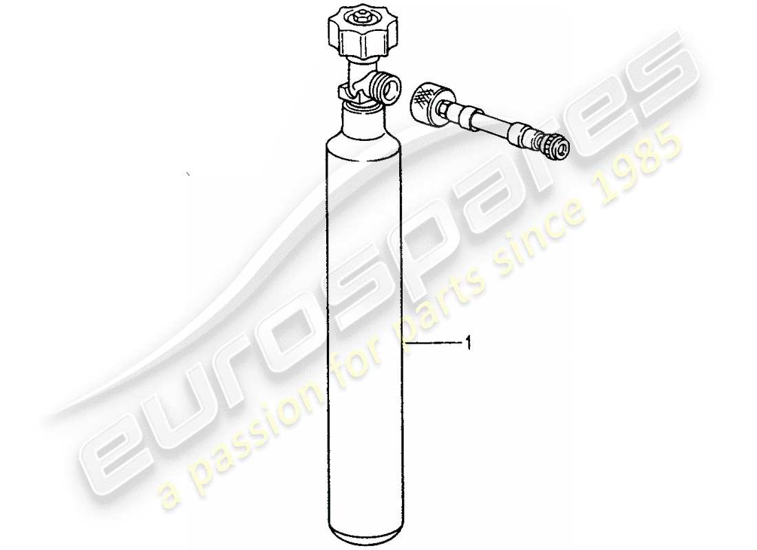 porsche replacement catalogue (1987) compressed air bottle part diagram