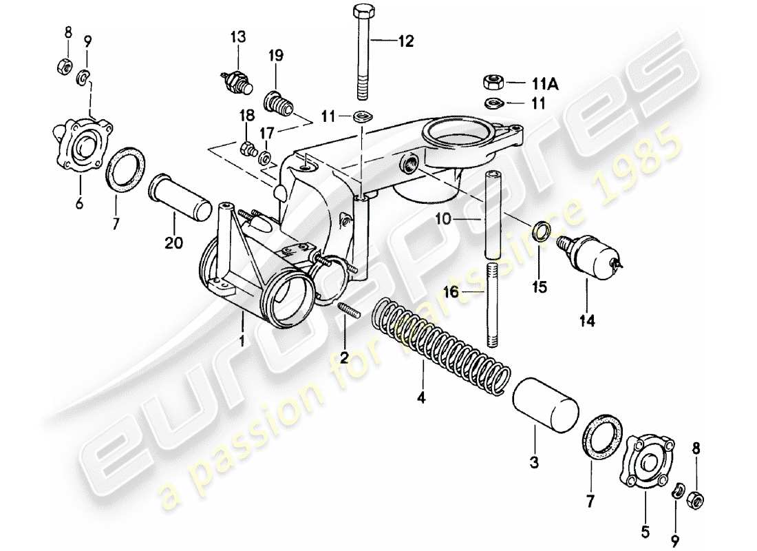 porsche 911 (1983) k-jetronic - ii parts diagram