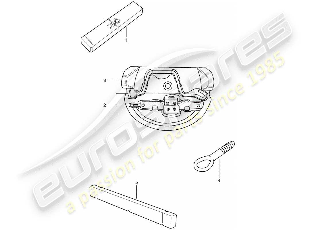 porsche 997 (2005) tool part diagram