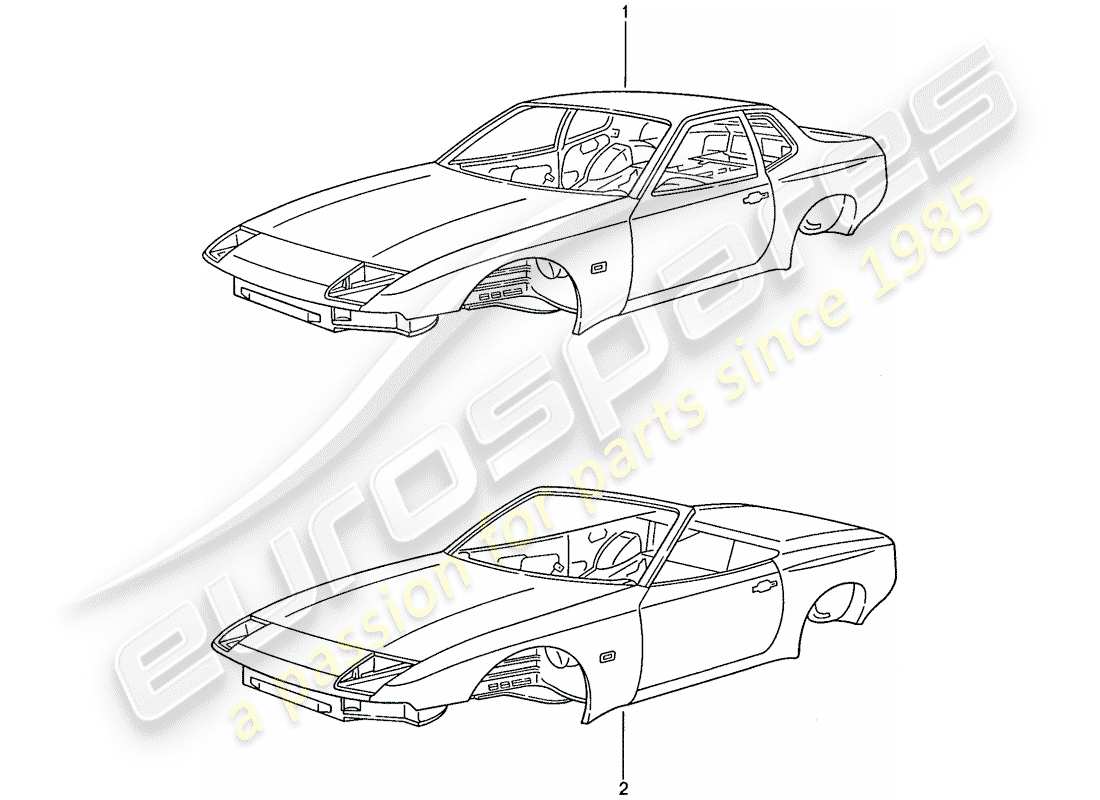 porsche 944 (1990) car body parts diagram