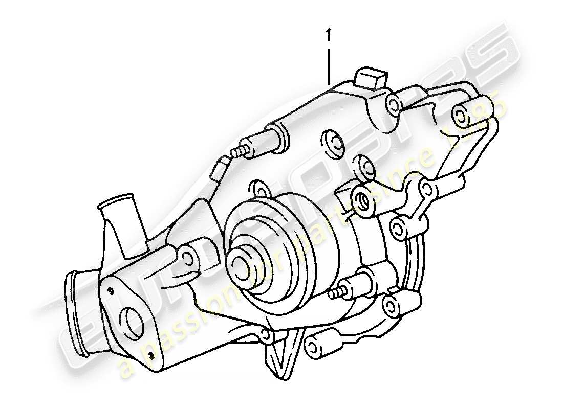 porsche replacement catalogue (2008) water pump part diagram