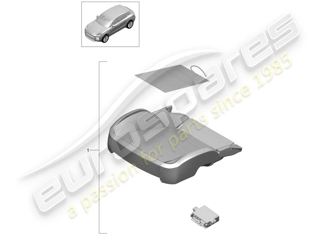 porsche macan (2020) repair kit part diagram