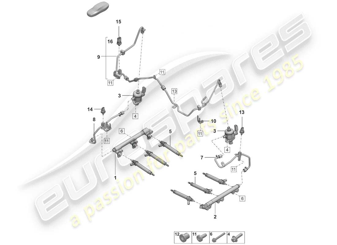 porsche 2019 injection system parts diagram