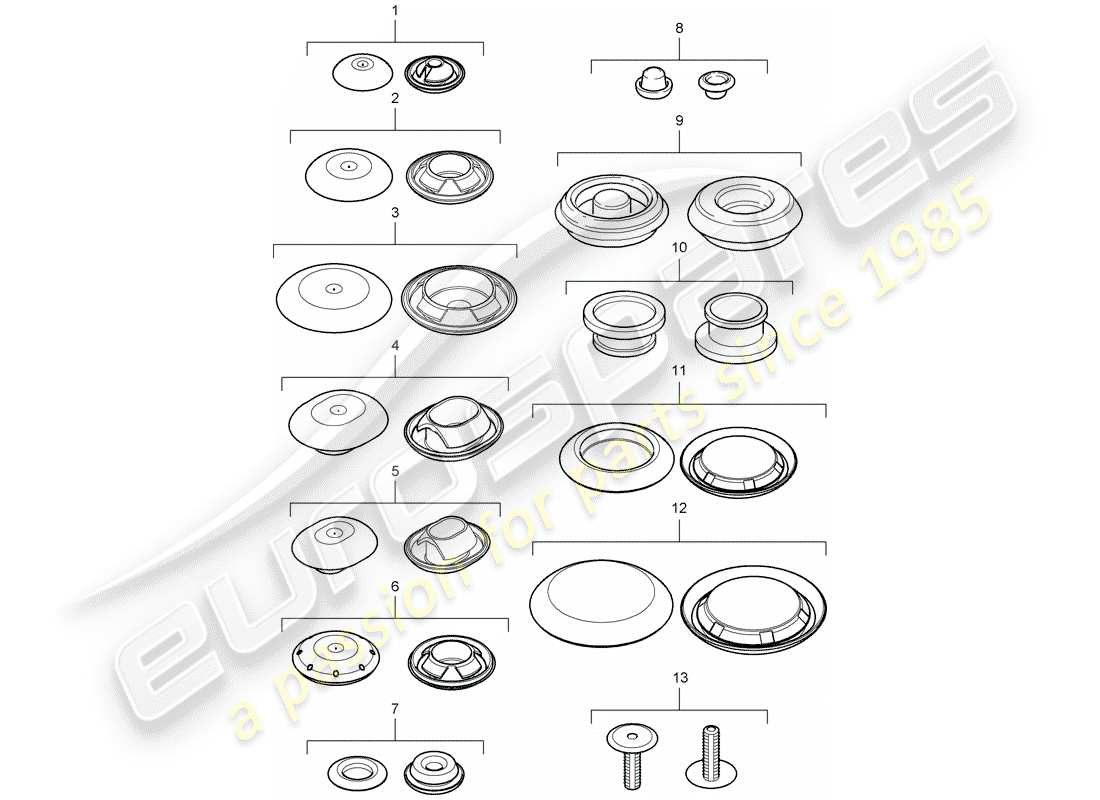 porsche panamera 970 (2016) plug part diagram