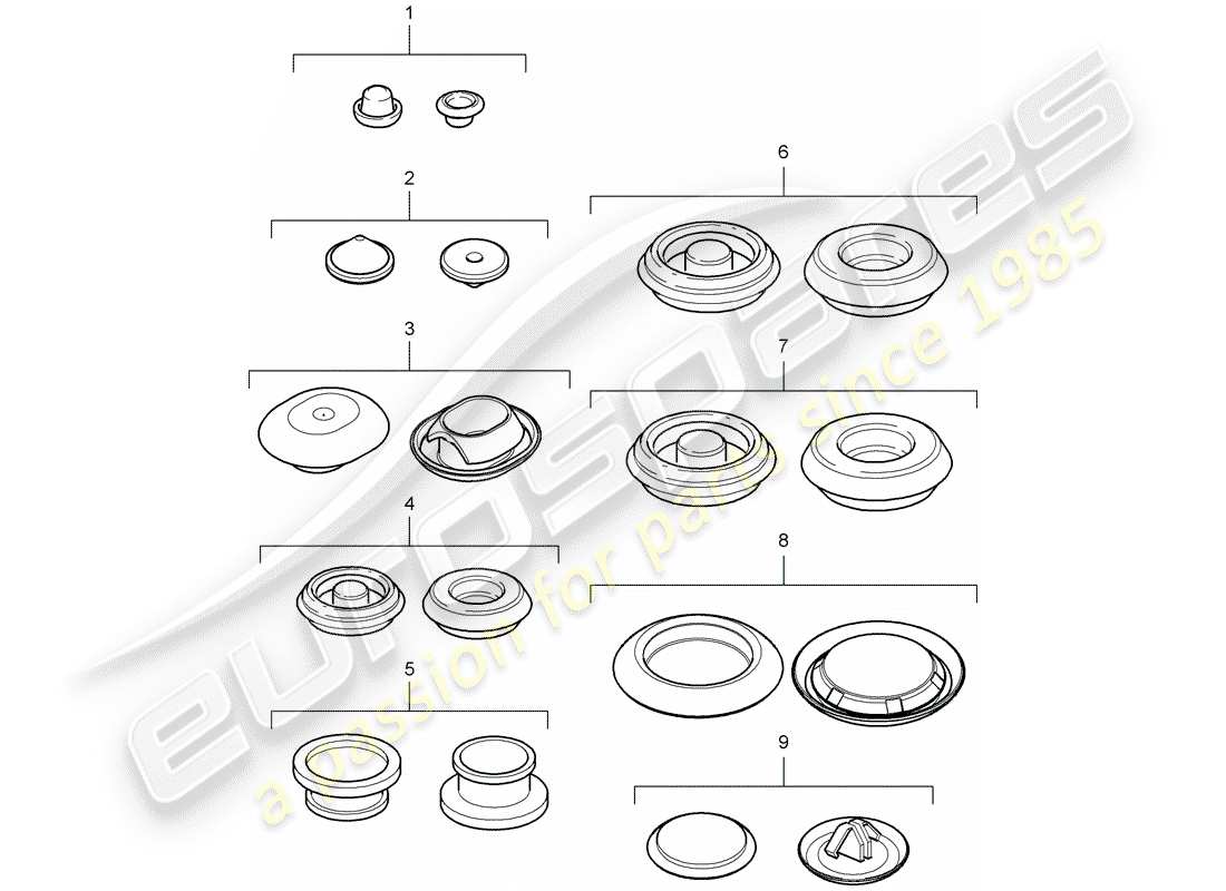 porsche cayman 987 (2012) plug part diagram