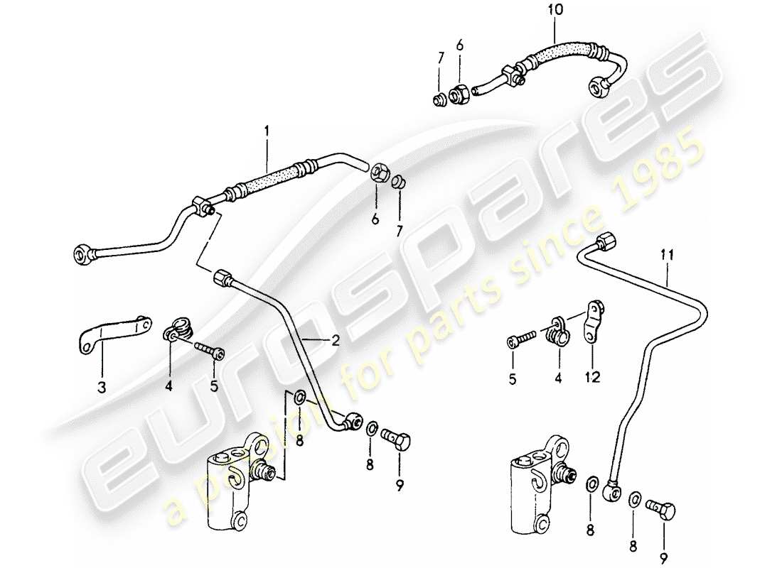 porsche 964 (1989) oil supply - tensioner - chain part diagram