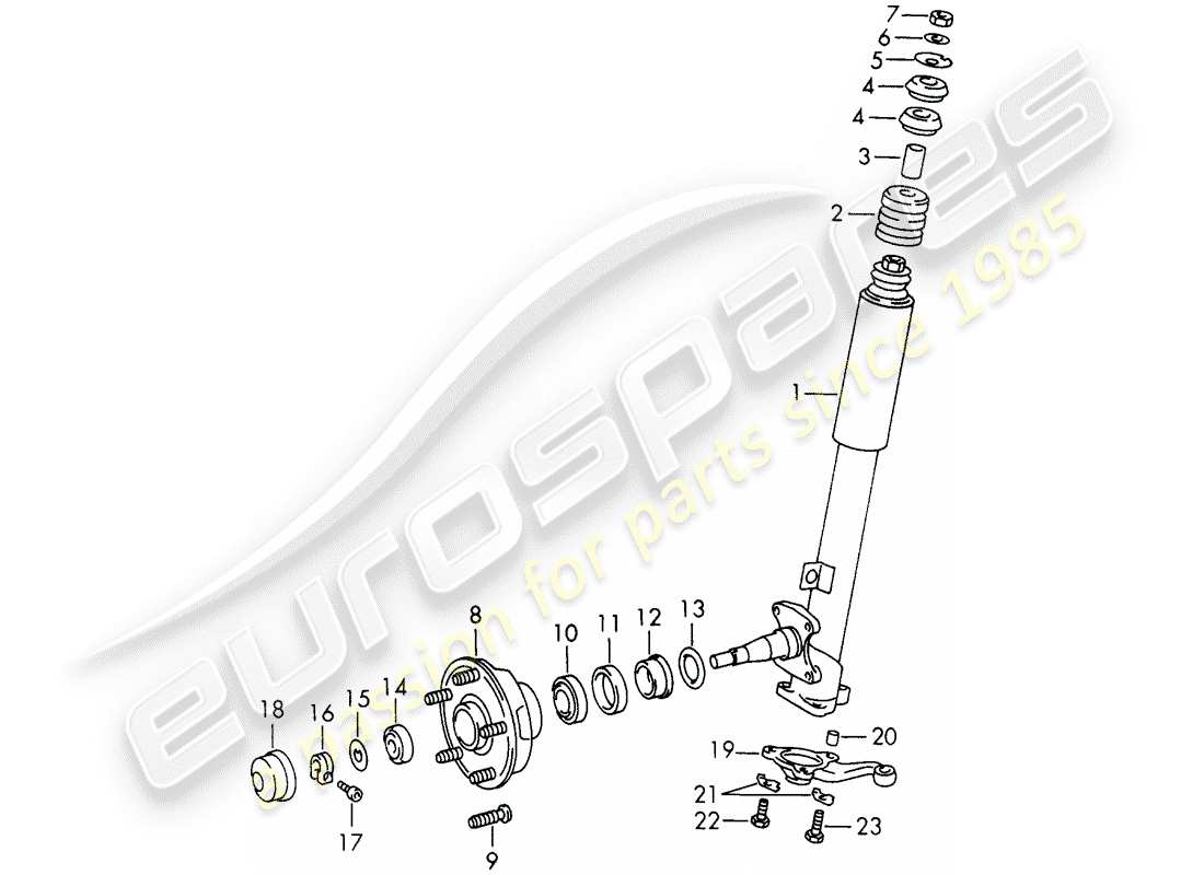 porsche 911/912 (1967) shock absorber strut - lubricants - d >> - mj 1968 part diagram