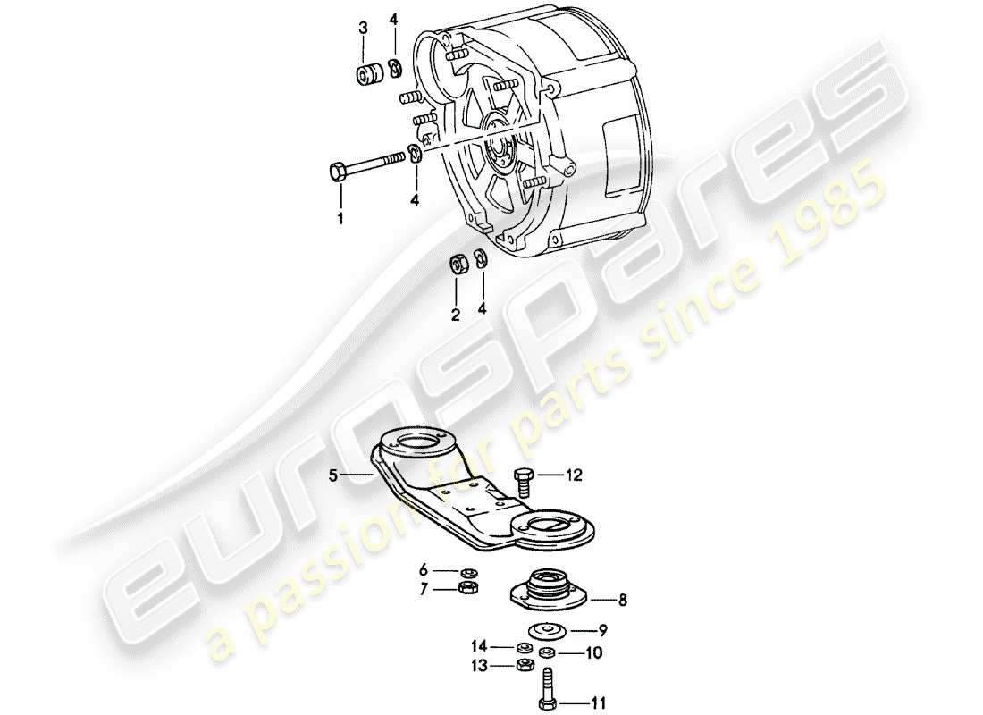 porsche 911 (1981) transmission suspension - spm part diagram