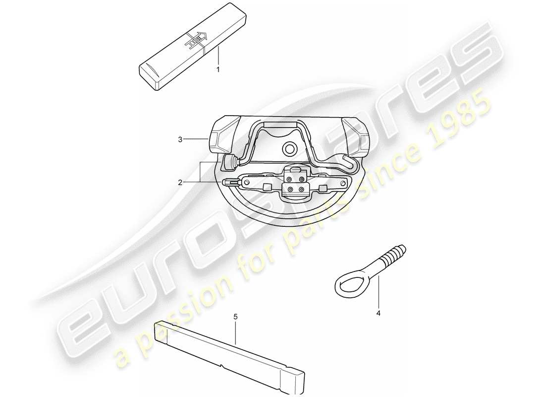 porsche 911 t/gt2rs (2012) tool parts diagram