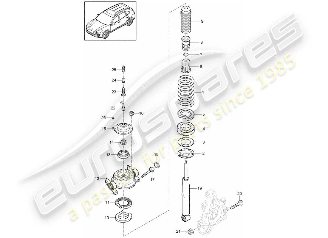 porsche cayenne e2 (2012) suspension part diagram