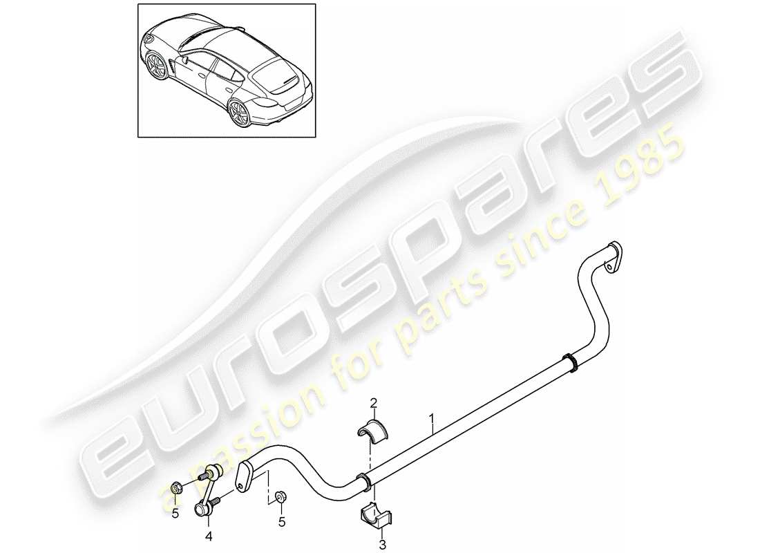 porsche panamera 970 (2016) stabilizer part diagram