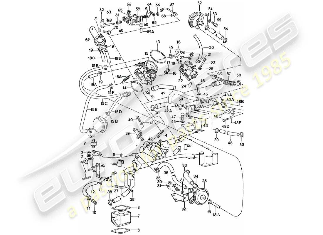 porsche 911 (1983) k-jetronic - i parts diagram