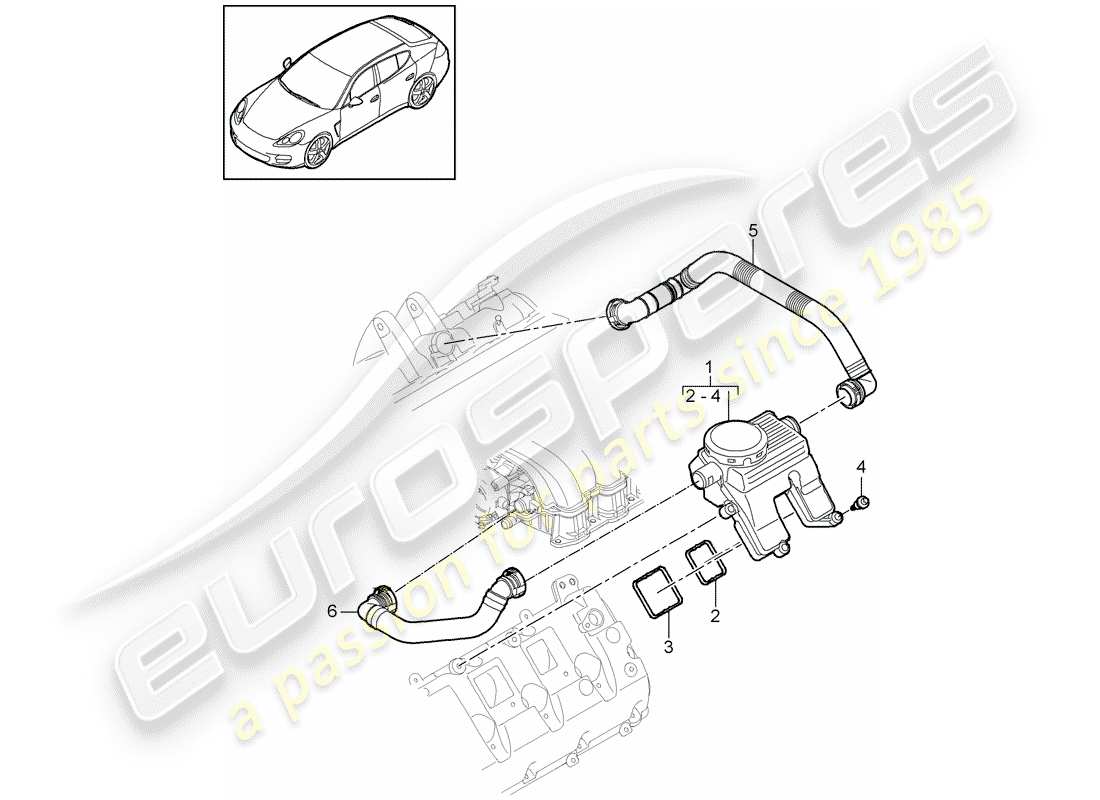 porsche panamera 970 (2016) crankcase part diagram