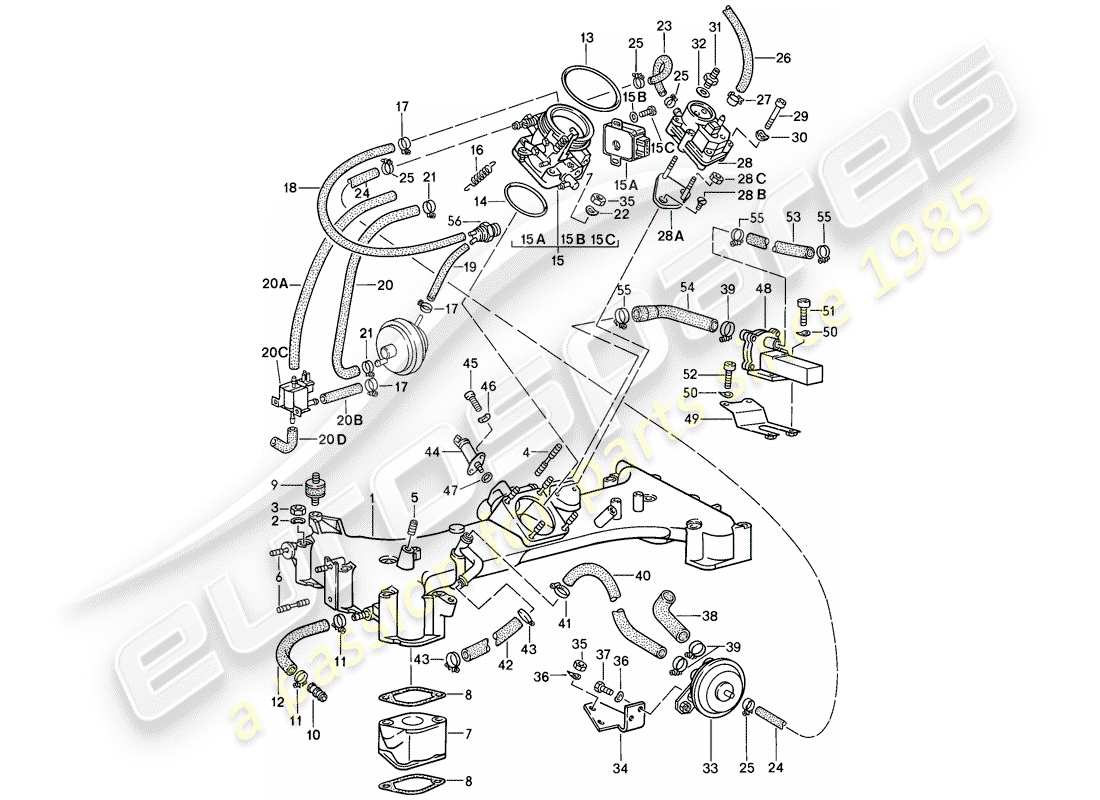 porsche 911 (1985) for - k-jetronic i part diagram