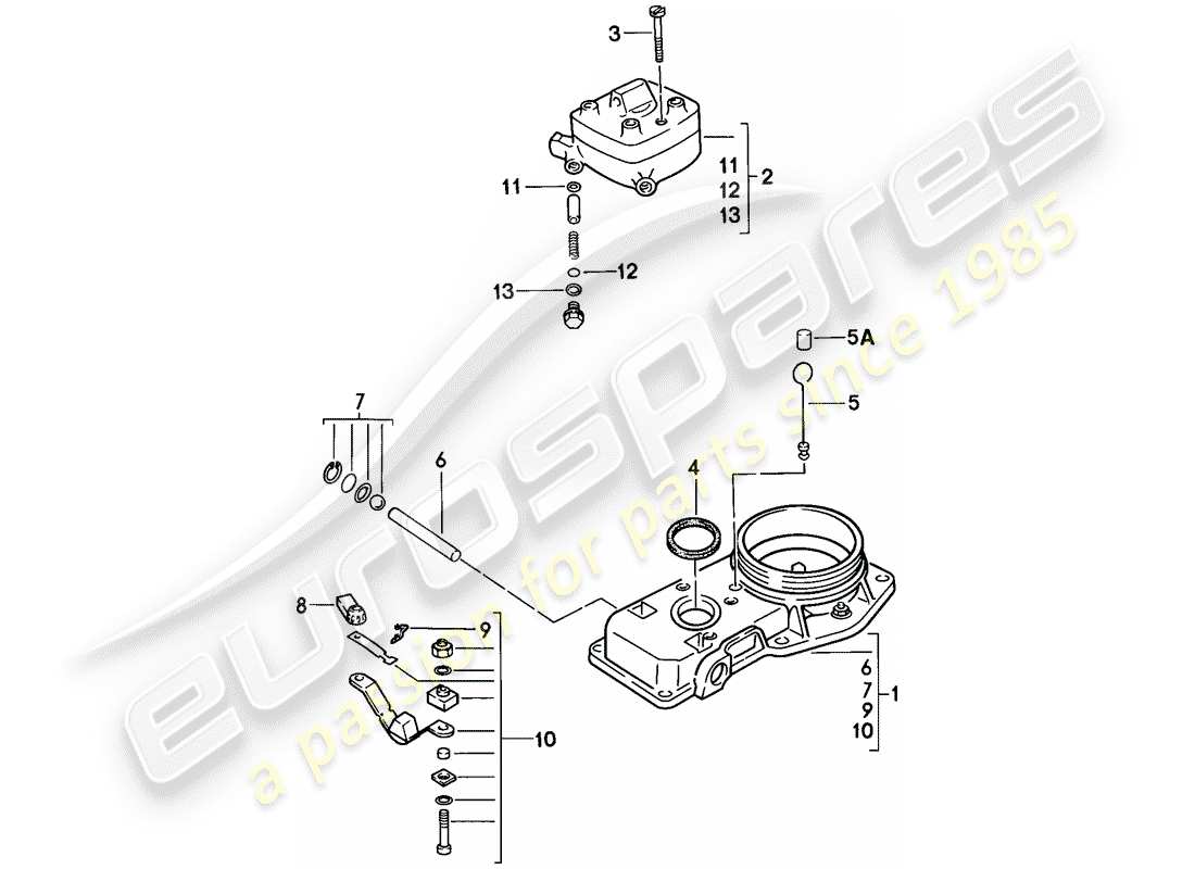 porsche 924 (1976) k-jetronic - mixture control unit parts diagram