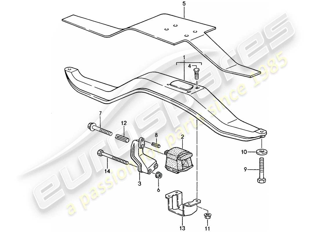 porsche 968 (1994) manual gearbox - transmission suspension part diagram