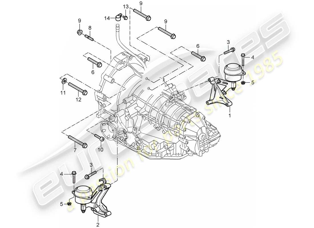 porsche cayman 987 (2006) tiptronic parts diagram