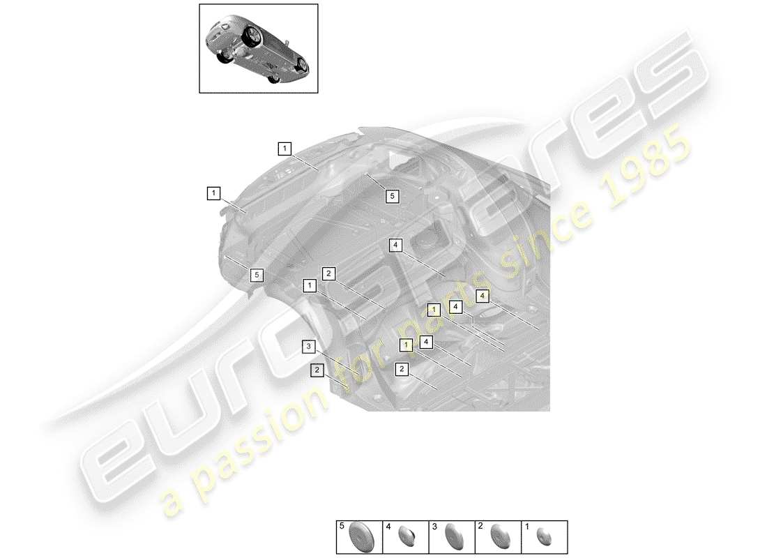 porsche panamera 971 (2019) plug parts diagram
