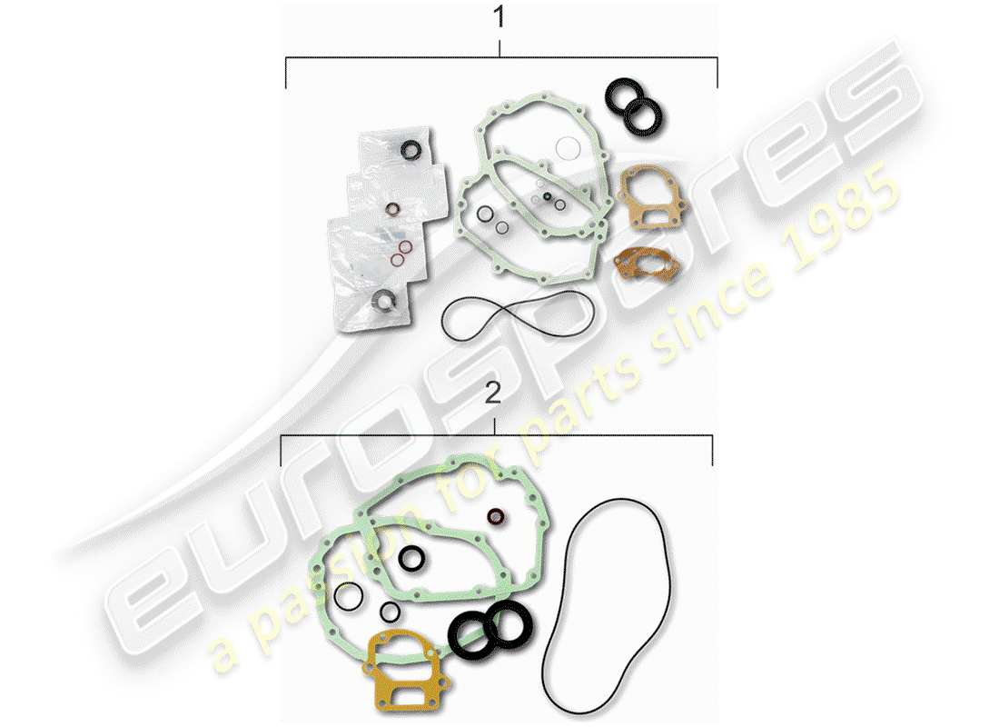 porsche 911 (1985) gasket set part diagram