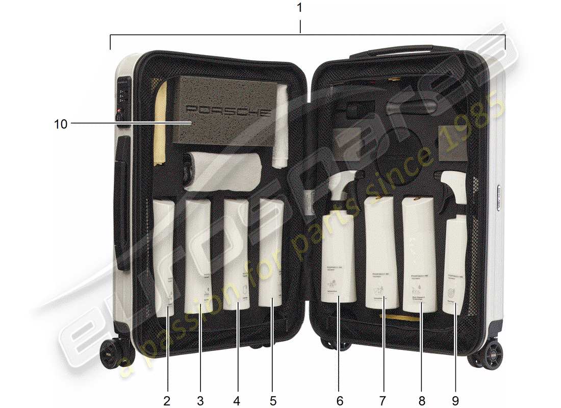 porsche tequipment cayenne (2013) cleaning agent part diagram