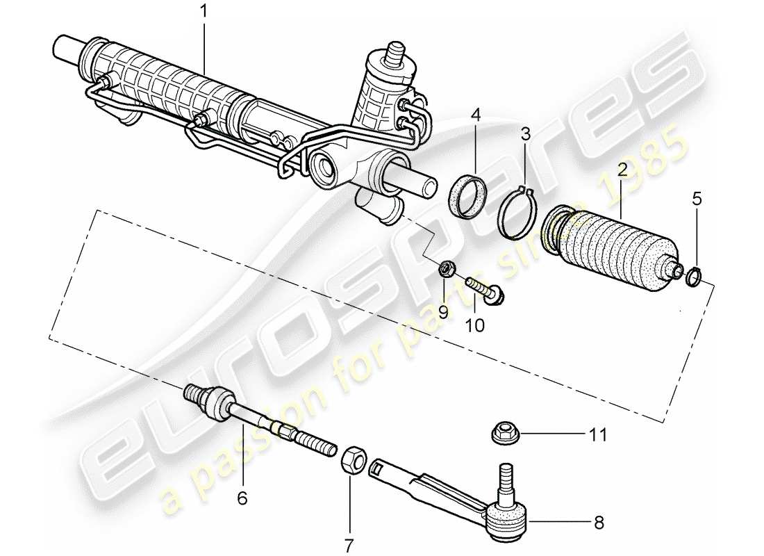 porsche 997 t/gt2 (2009) power steering parts diagram