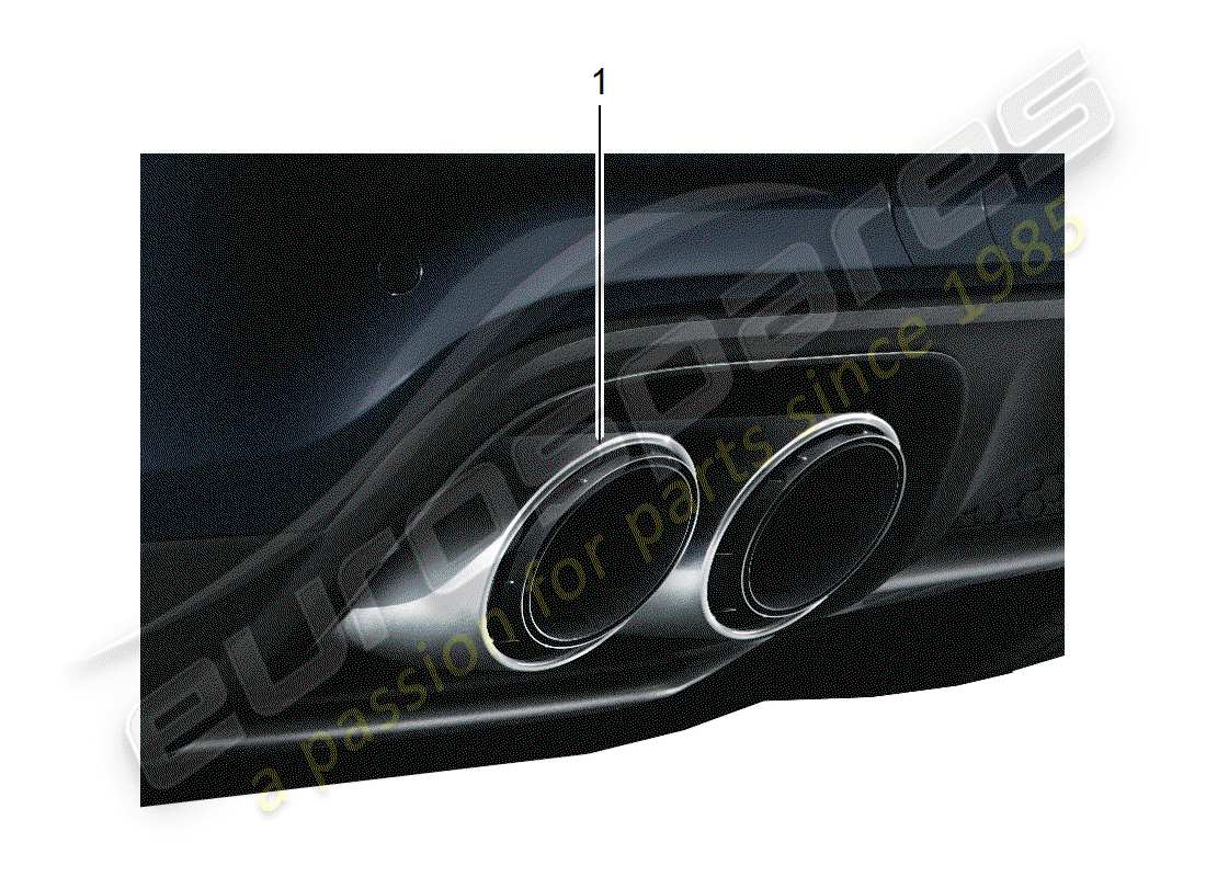 porsche tequipment cayenne (2010) tailpipe part diagram