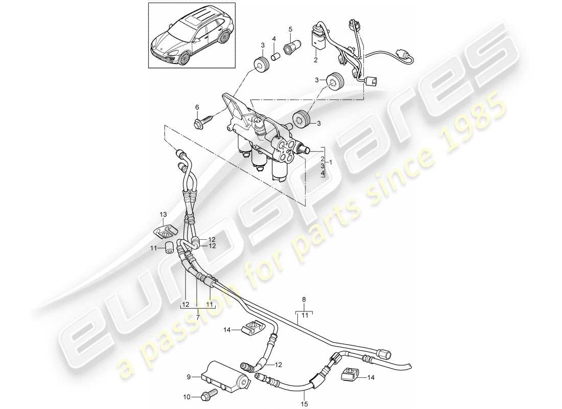 porsche cayenne e2 (2013) stabilizer part diagram