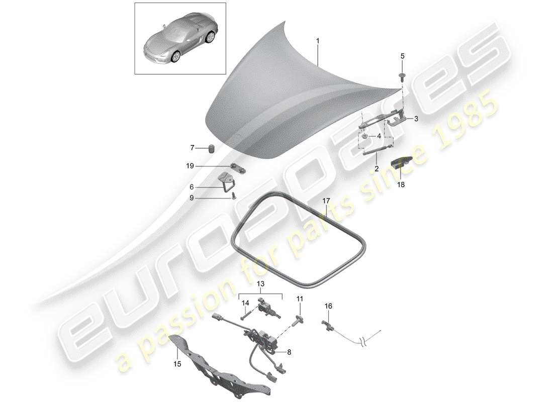 porsche 2016 cover part diagram