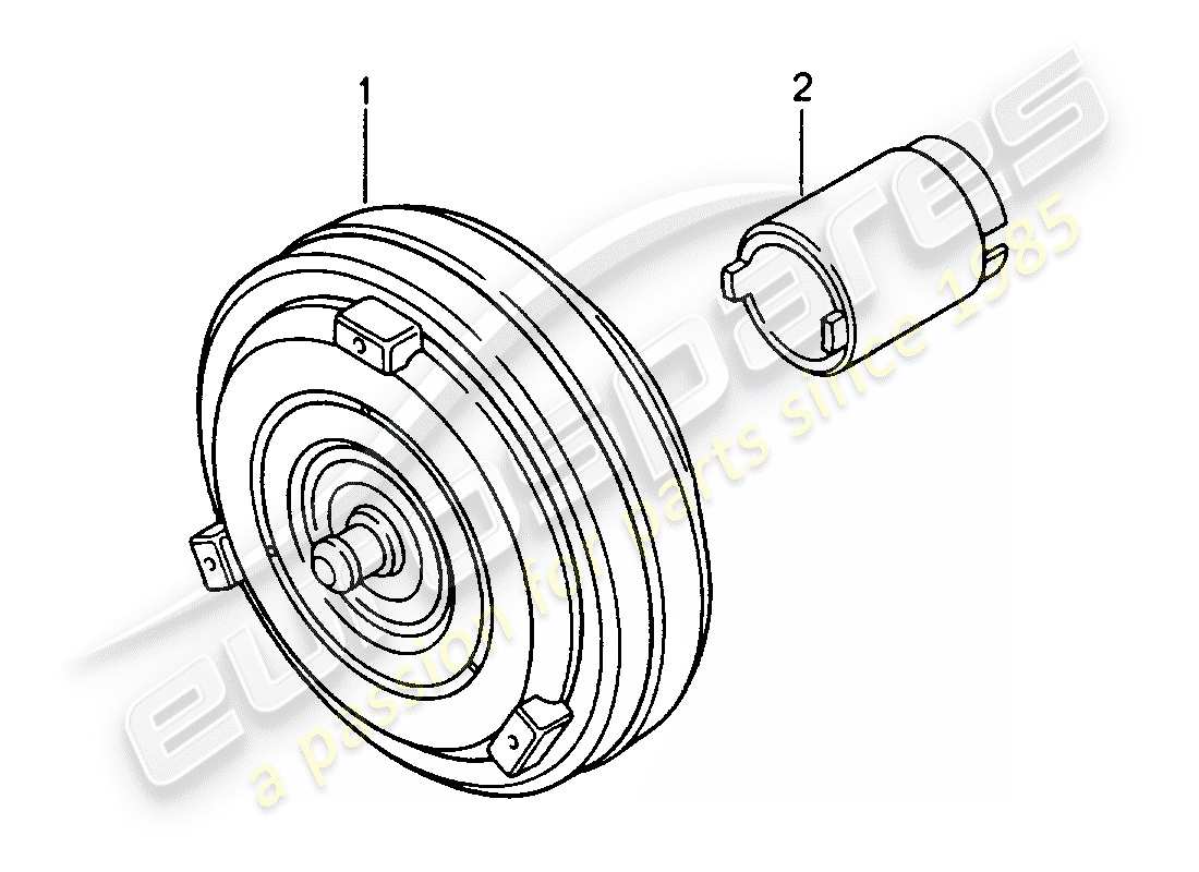 porsche 968 (1994) tiptronic - torque converter part diagram