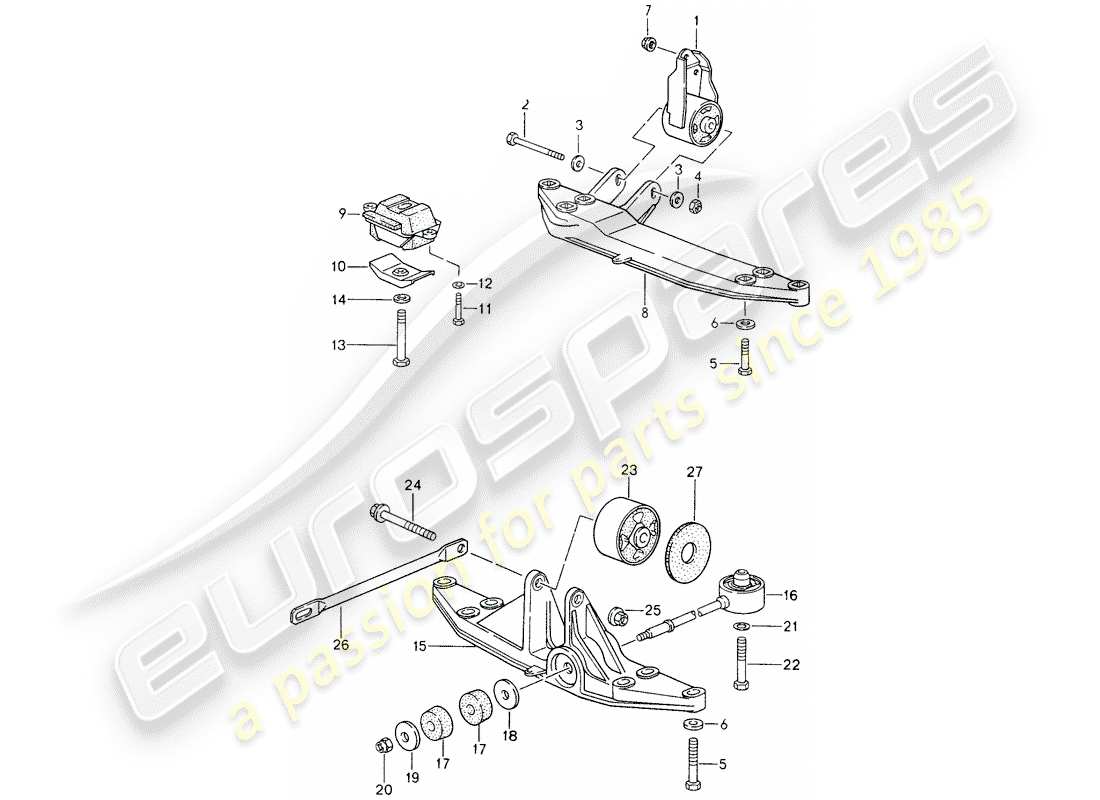 porsche 993 (1997) transmission suspension - g64.20/21 - g64.51/52 part diagram