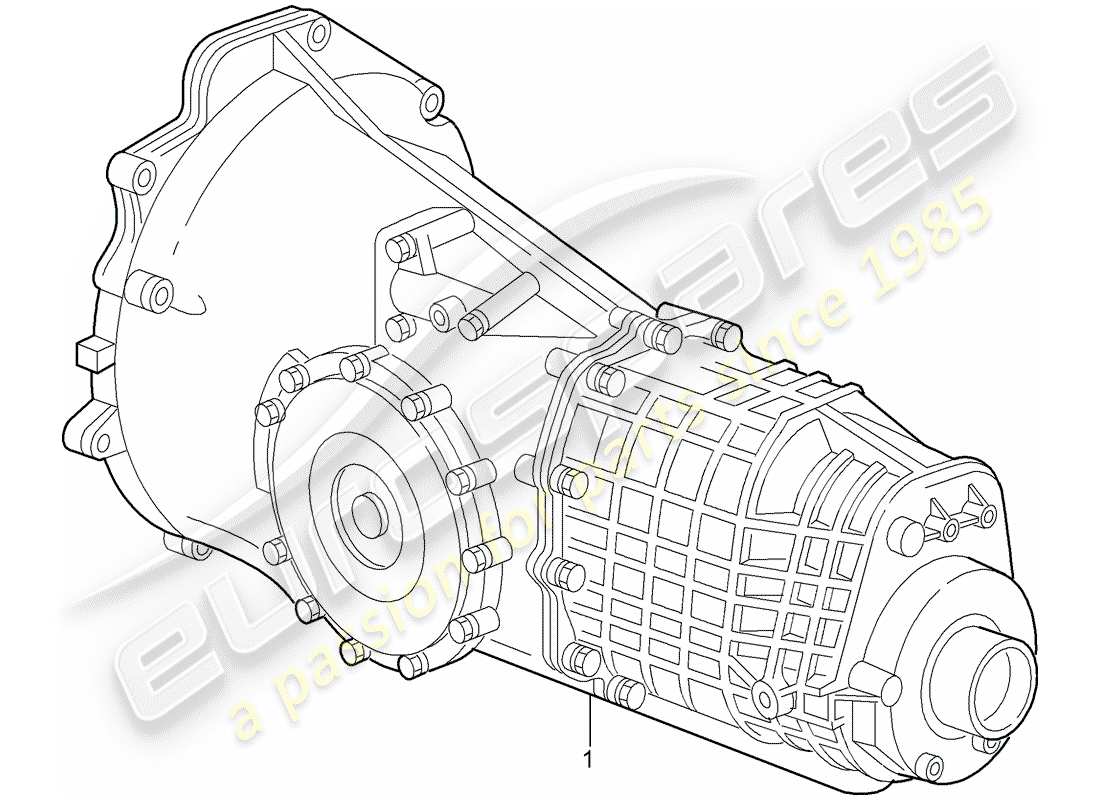 porsche replacement catalogue (1975) manual gearbox part diagram