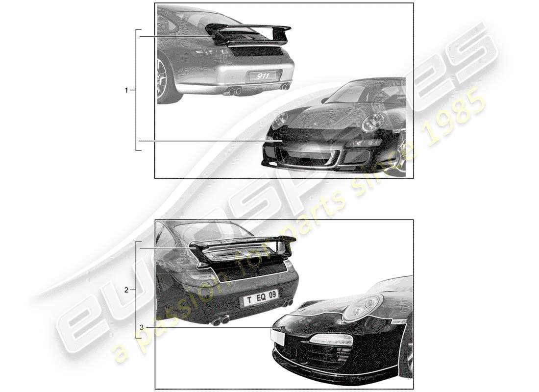 porsche tequipment catalogue (1993) aerokit parts diagram