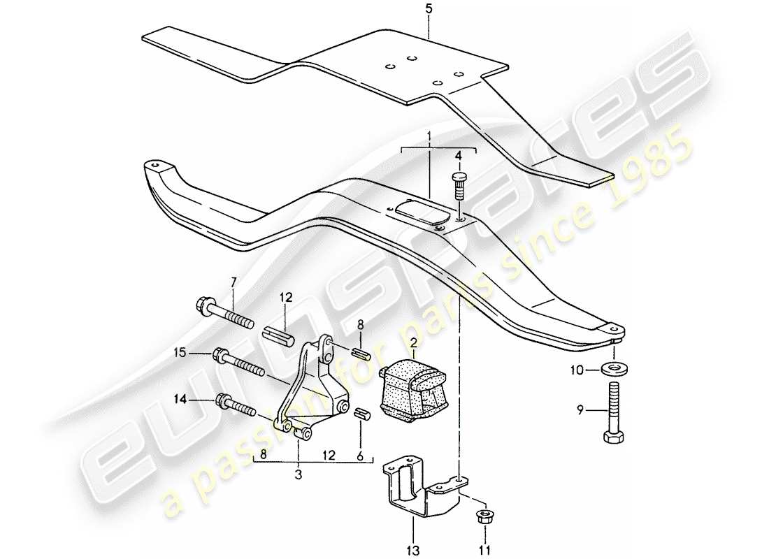 porsche 968 (1994) tiptronic - transmission suspension part diagram