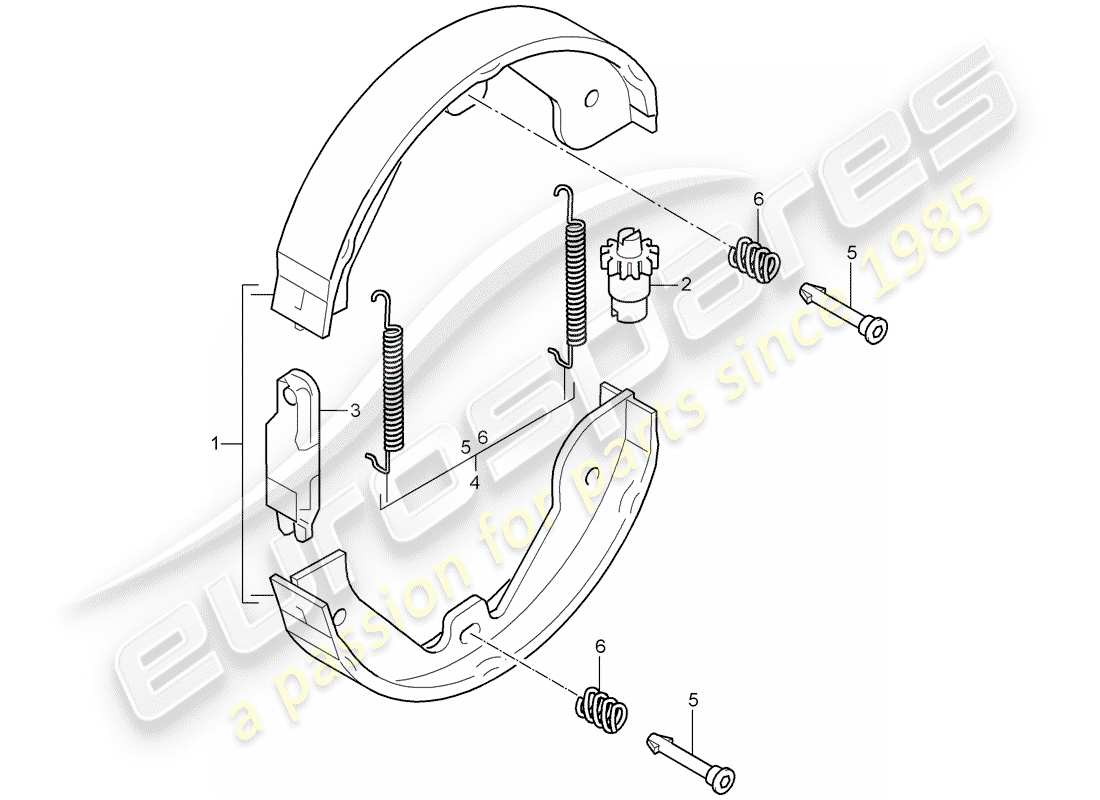 porsche cayenne (2009) foot-operat. parking brake part diagram