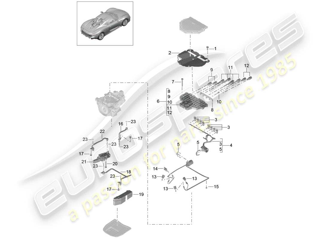 porsche 918 spyder (2015) - pdk - parts diagram