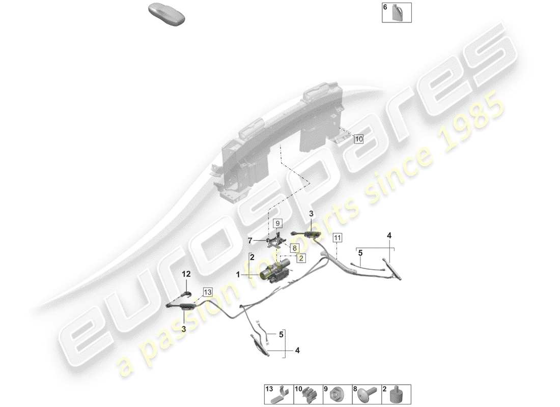 porsche 992 (2020) drive unit part diagram